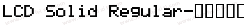 LCD Solid Regular字体转换